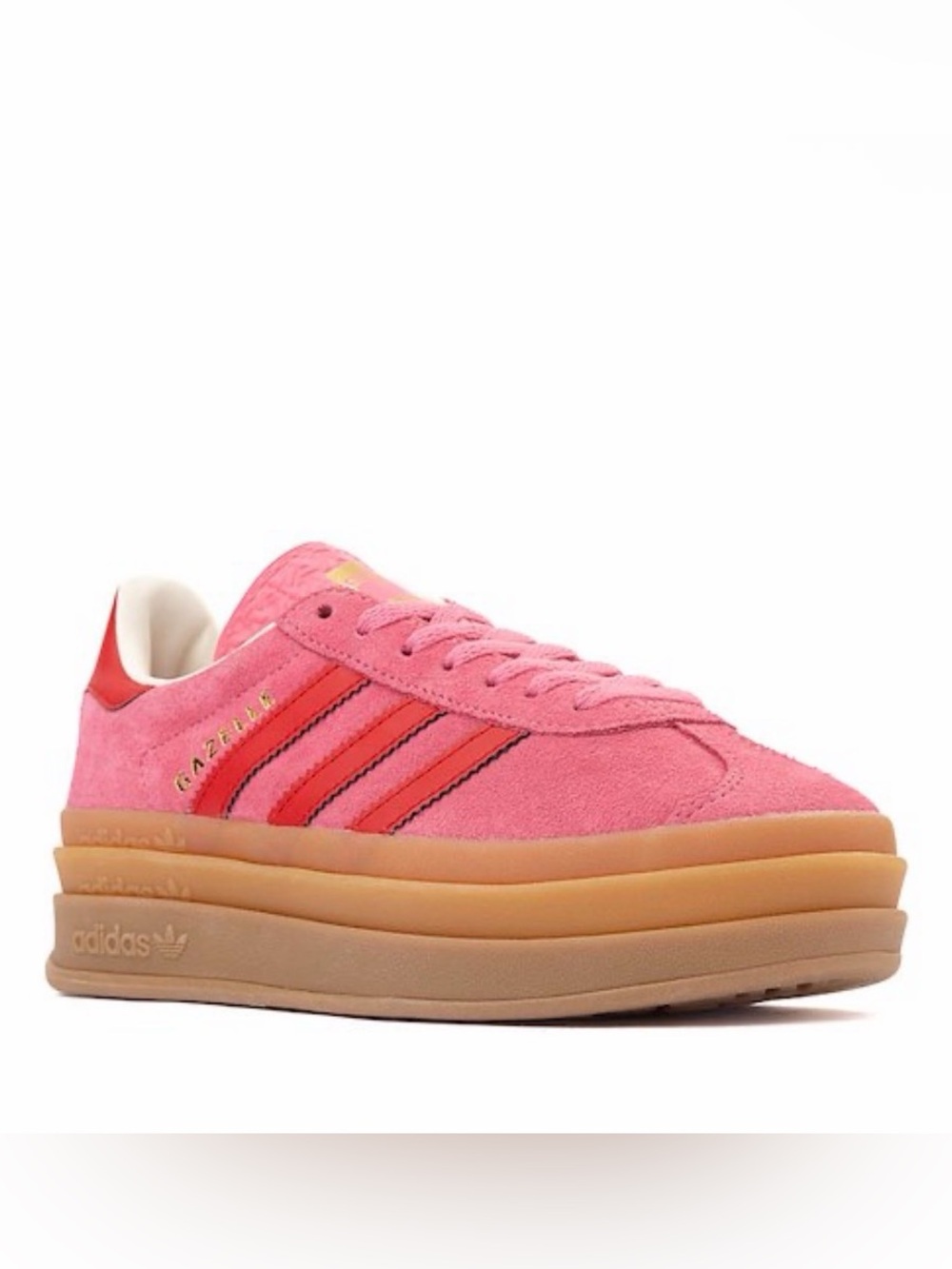 adidas Gazelle Bold Athletic Shoe - Rose Tone / Better Scarlet